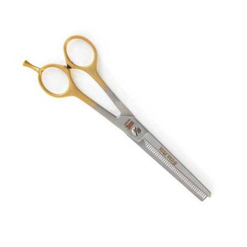 Dubl Duck Stainless Steel Small Pet Ultra Gold 46-Tooth Thinning Shears with Gold Handles, 6-1/2-Inch by Dubl Duck