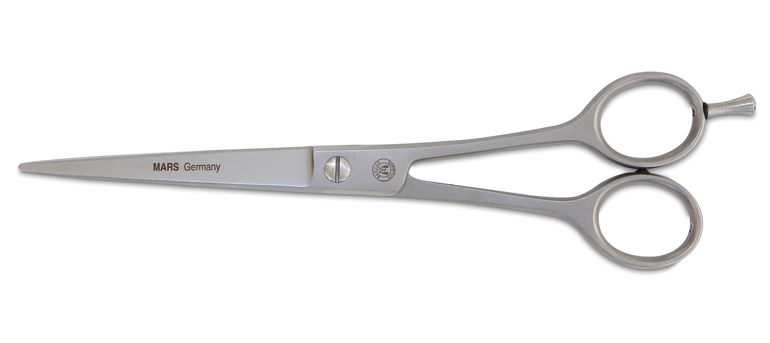 Mars Professional Ergonomic Stainless Steel Hair Cutting Shears with Fingerhook, Microserrated, 7'' Length by Mars Coat King