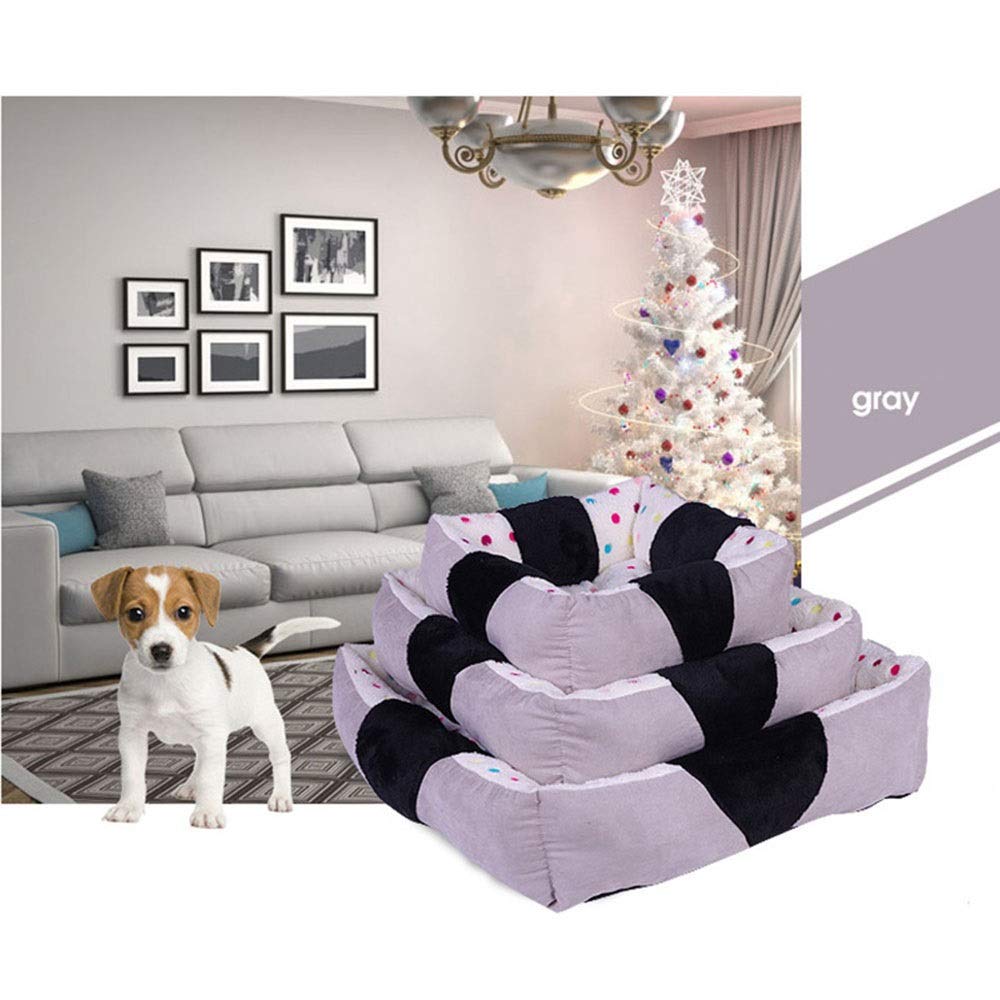 Hexiaoyi Warm Kennel Cat Mat Pet Sofa Bed (Color : Gray, Size : S) by Hexiaoyi