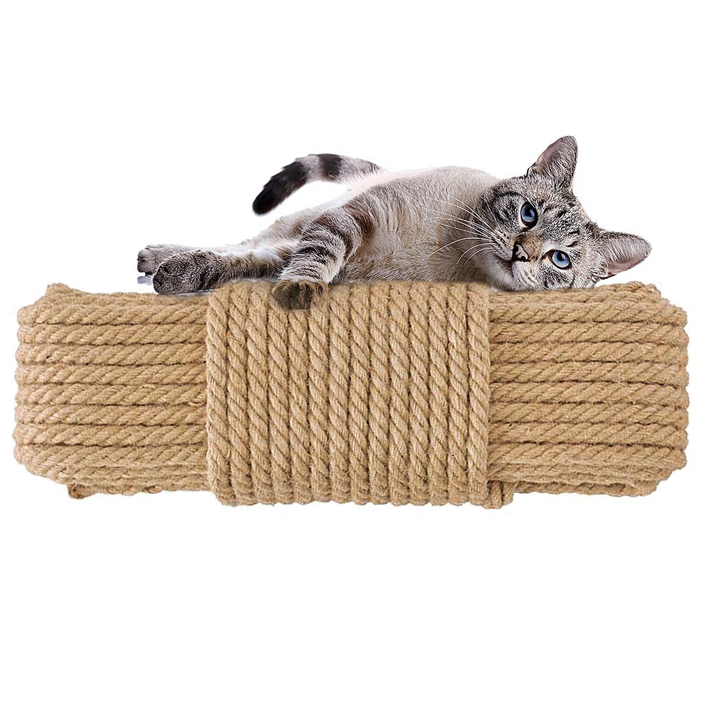 Aoneky Replacement Cat Scratching Post Sisal Rope - Hemp Rope for Cat Tree and Tower (3/8'' 98 Ft) by Aoneky