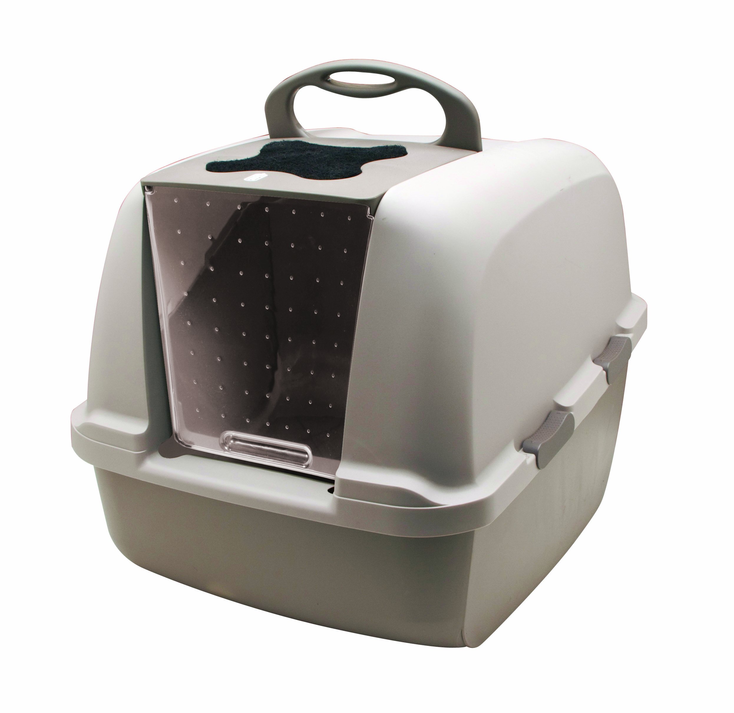 Catit Jumbo Hooded Cat Litter Pan - Warm Gray by Catit